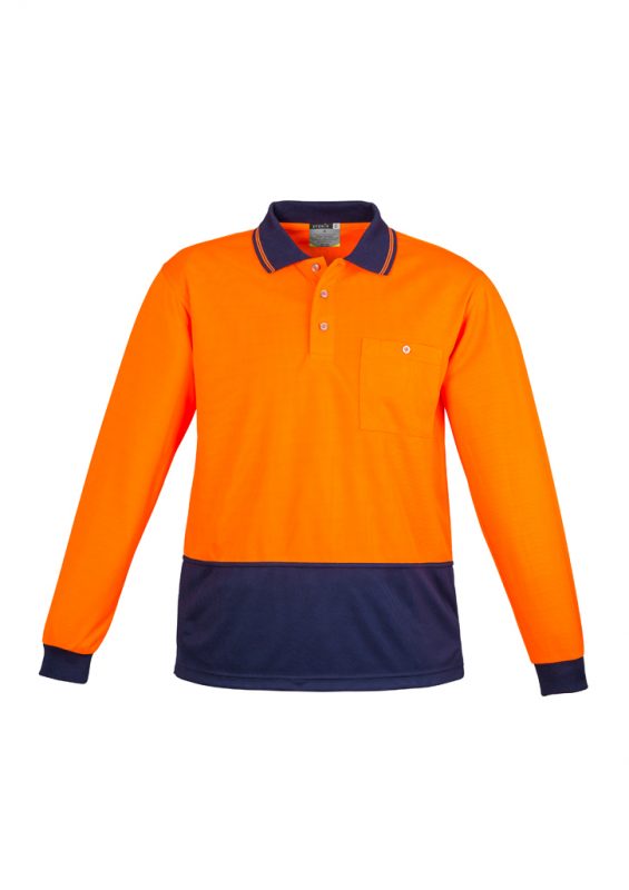 ZH232 - Unisex Hi Vis Basic Spliced Polo - Long Sleeve - Syzmik sold by Ideal Workwear  www.Idealworkwear.com.au