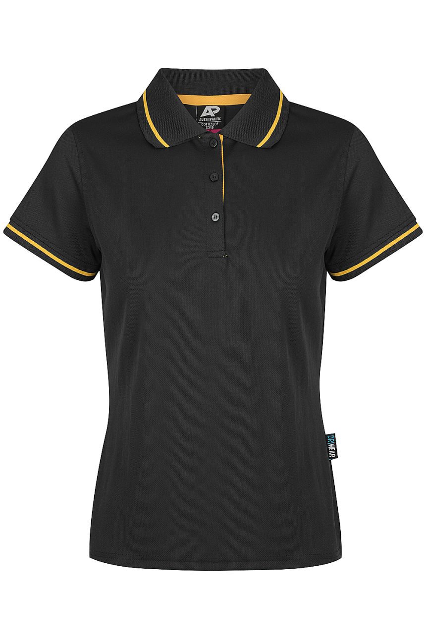 Front View of COTTESLOE LADY POLOS - W2319 - AUSSIE PACIFIC sold by Ideal Workwear www.Idealworkwear.com.au