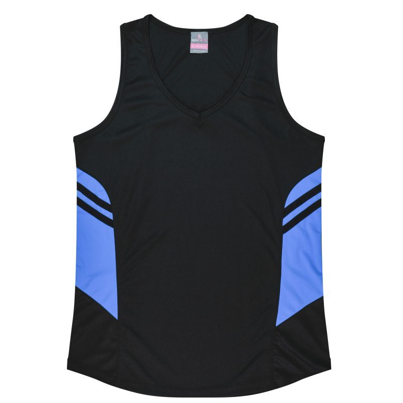 Front View of TASMAN LADY SINGLETS - W2111 - AUSSIE PACIFIC sold by Ideal Workwear www.Idealworkwear.com.au
