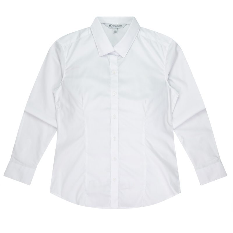 Front View of IdealWOOD LADY SHIRT LONG SLEEVE - W2910L -  sold by Ideal Workwear www.Idealworkwear.com.au