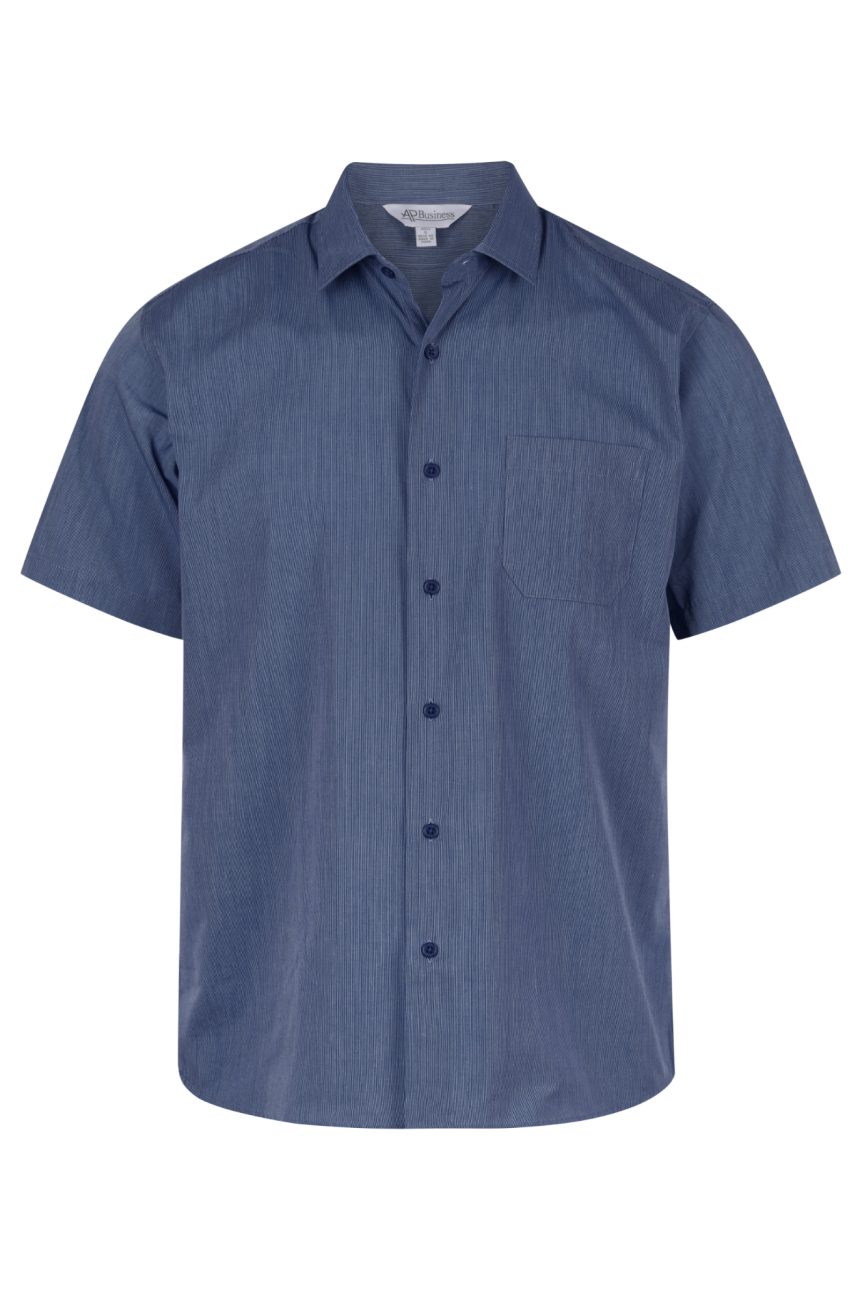 Front View of BELAIR MENS SHIRT SHORT SLEEVE - W1905S -  sold by Ideal Workwear www.Idealworkwear.com.au