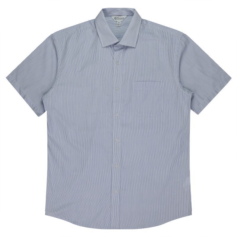 Front View of HENLEY MENS SHIRT SHORT SLEEVE - W1900S -  sold by Ideal Workwear www.Idealworkwear.com.au