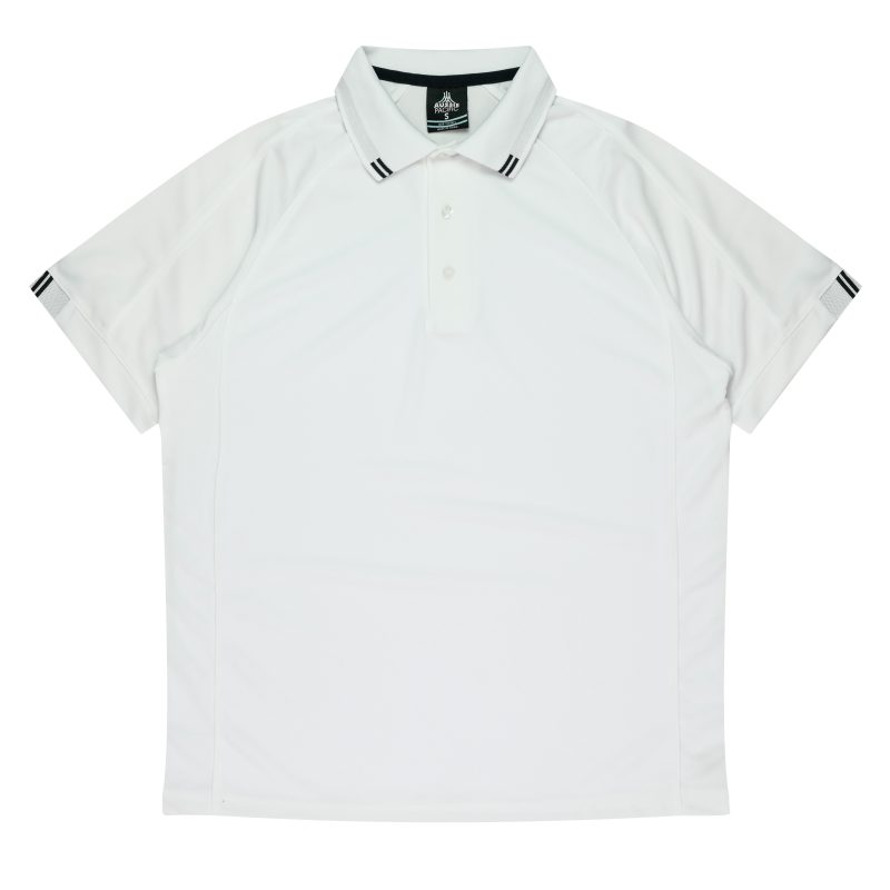 Front View of FLINDERS MENS POLOS - W1308 -  sold by Ideal Workwear www.Idealworkwear.com.au