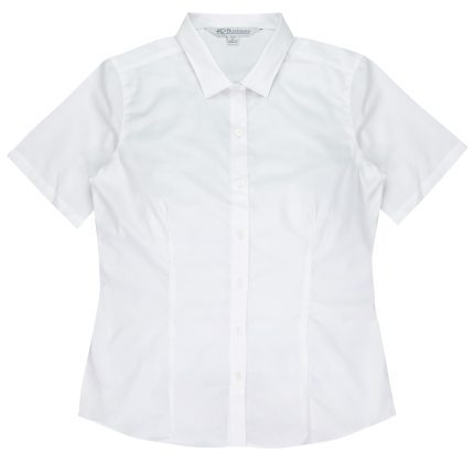 Front View of IdealWOOD LADY SHIRT SHORT SLEEVE - W2910S -  sold by Ideal Workwear www.Idealworkwear.com.au