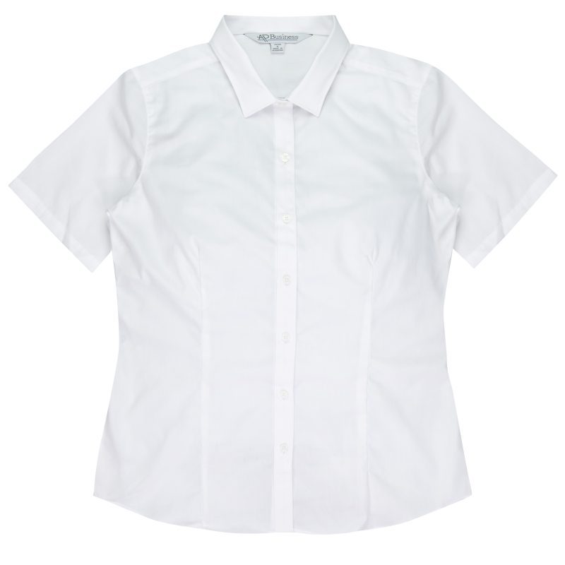 Front View of IdealWOOD LADY SHIRT SHORT SLEEVE - W2910S -  sold by Ideal Workwear www.Idealworkwear.com.au
