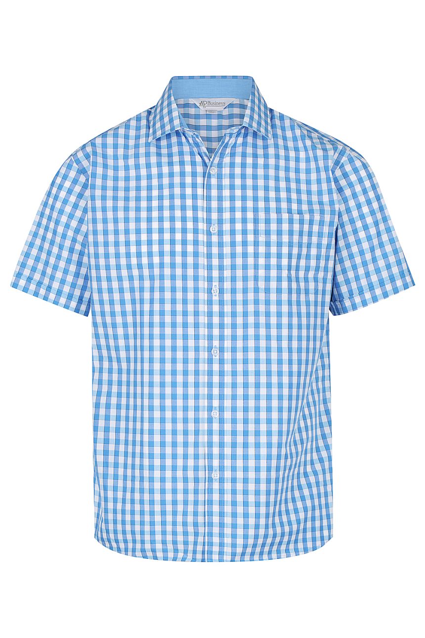 Front View of DEVONPORT MENS SHIRT SHORT SLEEVE - W1908S -  sold by Ideal Workwear www.Idealworkwear.com.au