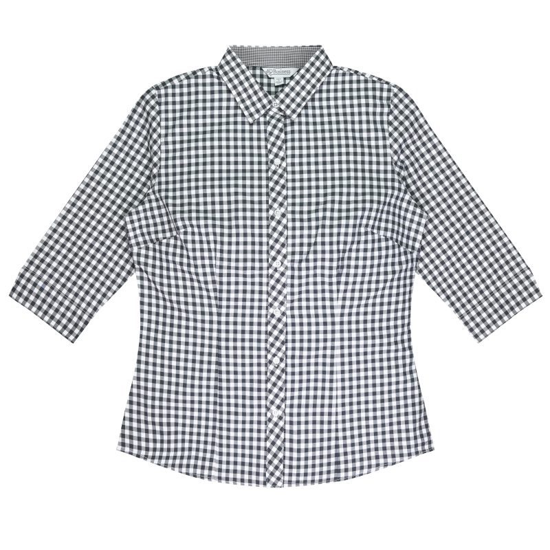 Front View of BRIGHTON LADY SHIRT 3/4 SLEEVE - W2909T -  sold by Ideal Workwear www.Idealworkwear.com.au