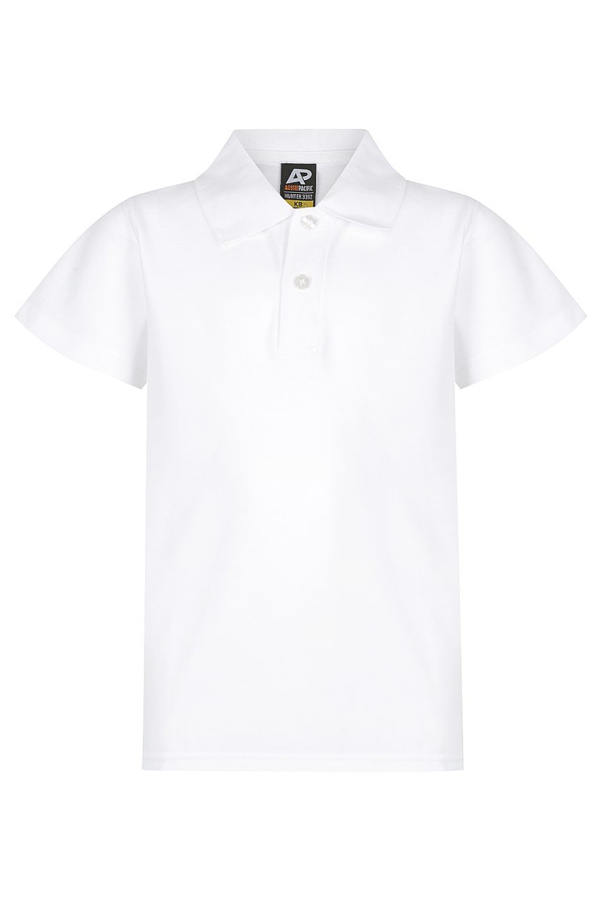 Front View of HUNTER KIDS POLOS - W3312 -  sold by Ideal Workwear www.Idealworkwear.com.au