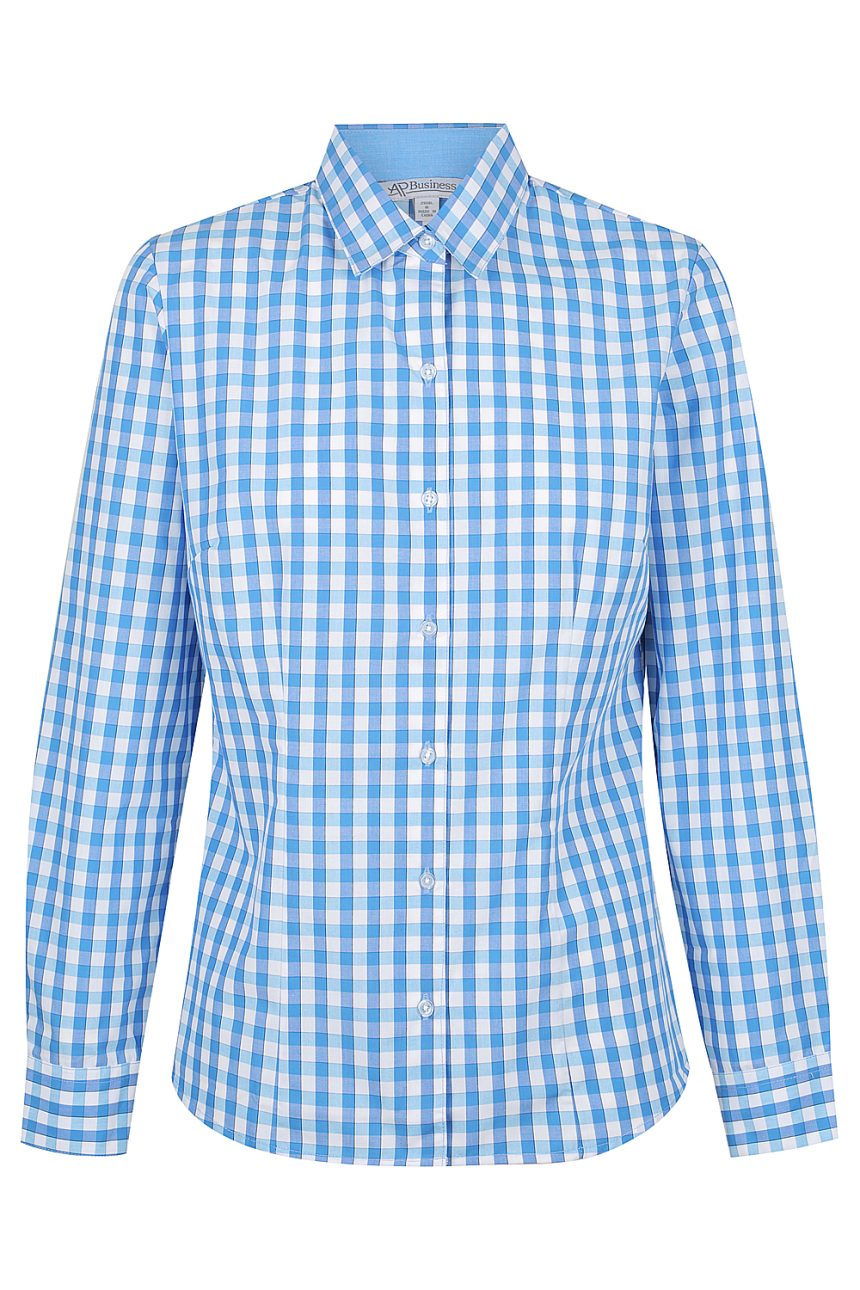 Front View of DEVONPORT LADY SHIRT LONG SLEEVE - W2908L -  sold by Ideal Workwear www.Idealworkwear.com.au