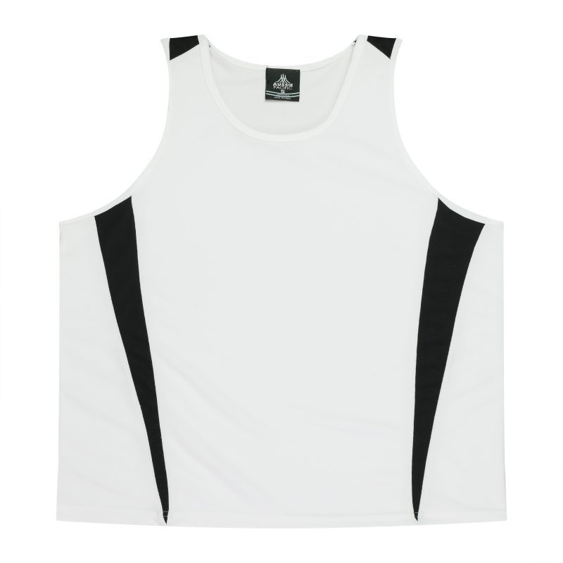 Front View of EUREKA MENS SINGLETS - W1104 -  sold by Ideal Workwear www.Idealworkwear.com.au