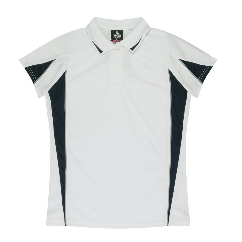 Front View of EUREKA LADY POLOS - W2304 -  sold by Ideal Workwear www.Idealworkwear.com.au