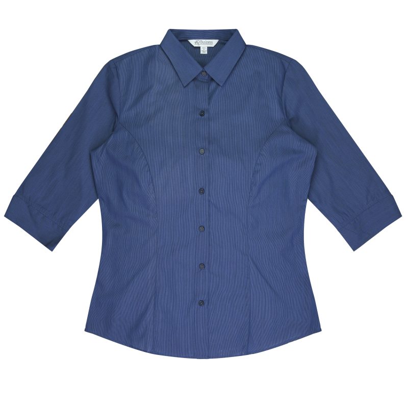 Front View of BELAIR LADY SHIRT 3/4 SLEEVE - W2905T -  sold by Ideal Workwear www.Idealworkwear.com.au