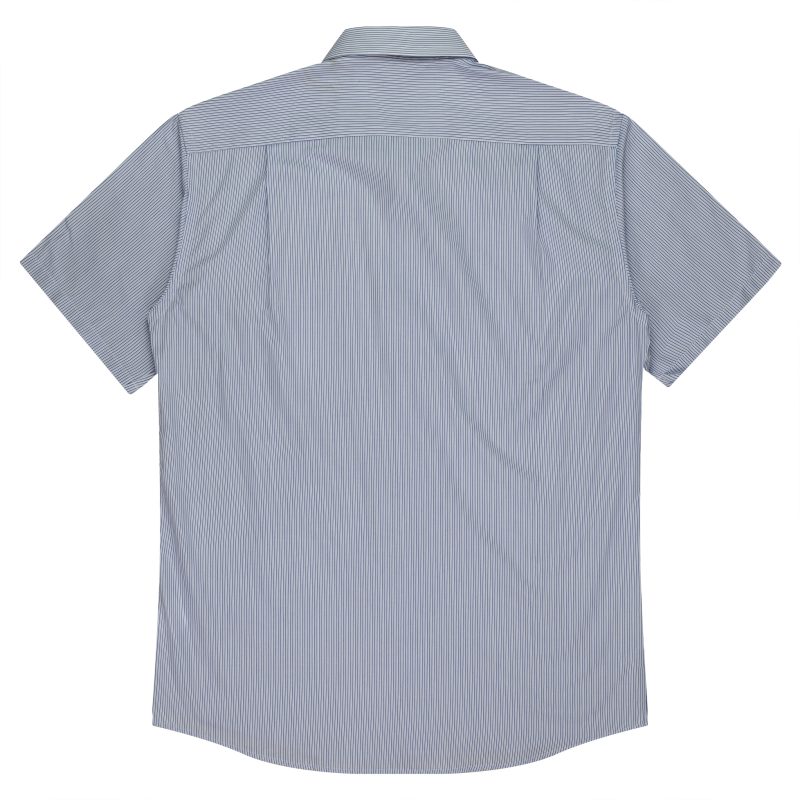 Back view of  HENLEY MENS SHIRT SHORT SLEEVE - W1900S -  sold by Ideal Workwear www.Idealworkwear.com.au