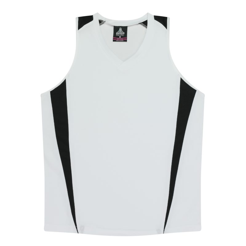 Front View of EUREKA LADY SINGLETS - W2104 -  sold by Ideal Workwear www.Idealworkwear.com.au
