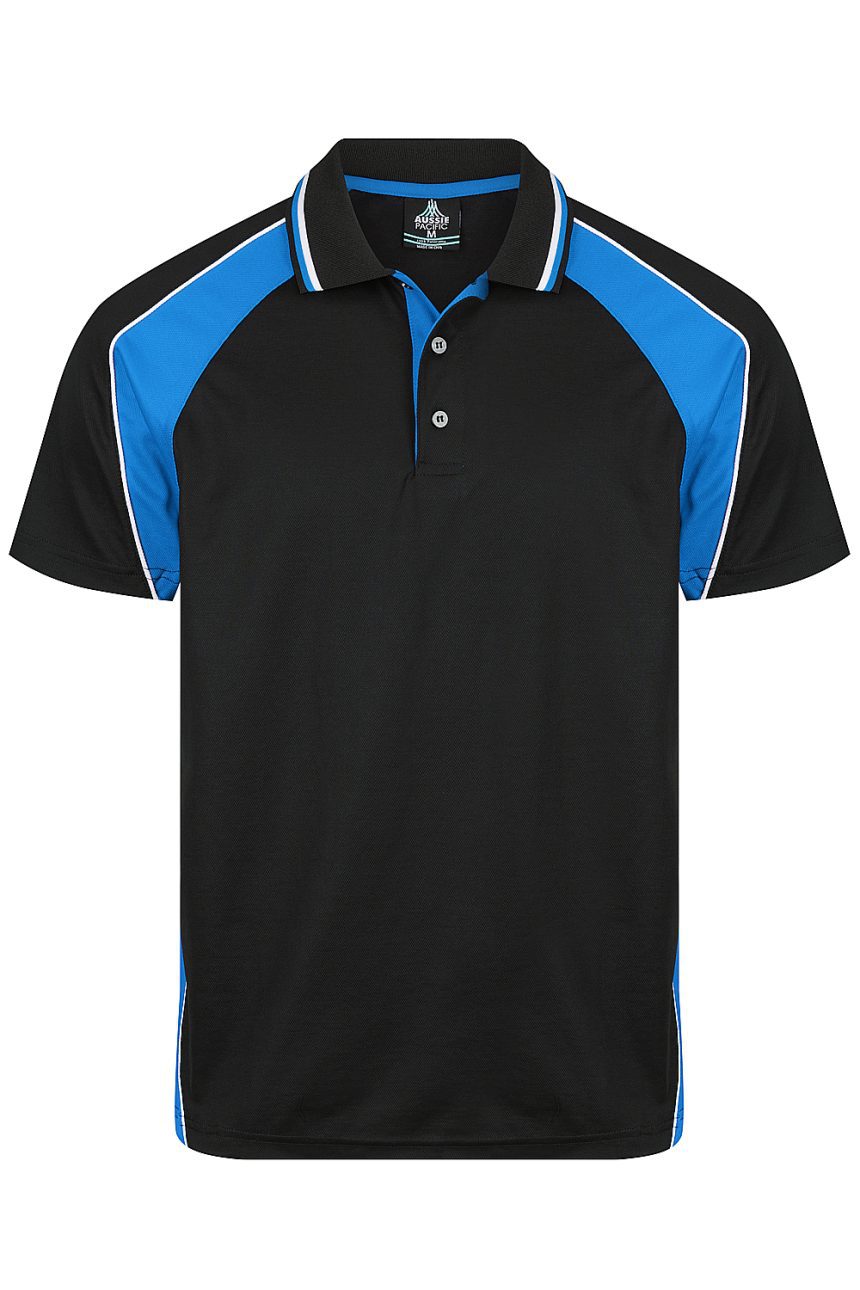 Front View of PANORAMA MENS POLOS - W1309 - AUSSIE PACIFIC sold by Ideal Workwear www.Idealworkwear.com.au