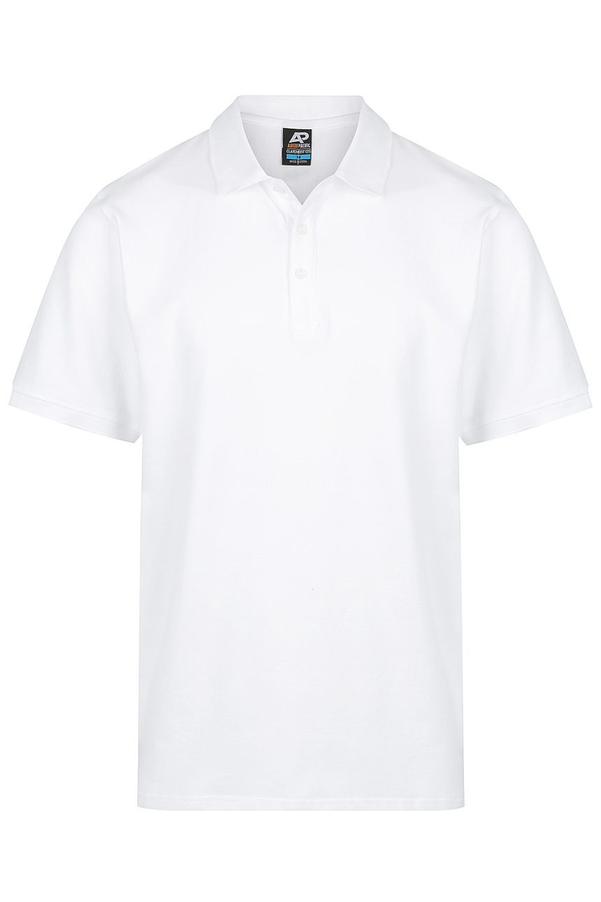 Front View of CLAREMONT MENS POLOS - W1315 -  sold by Ideal Workwear www.Idealworkwear.com.au