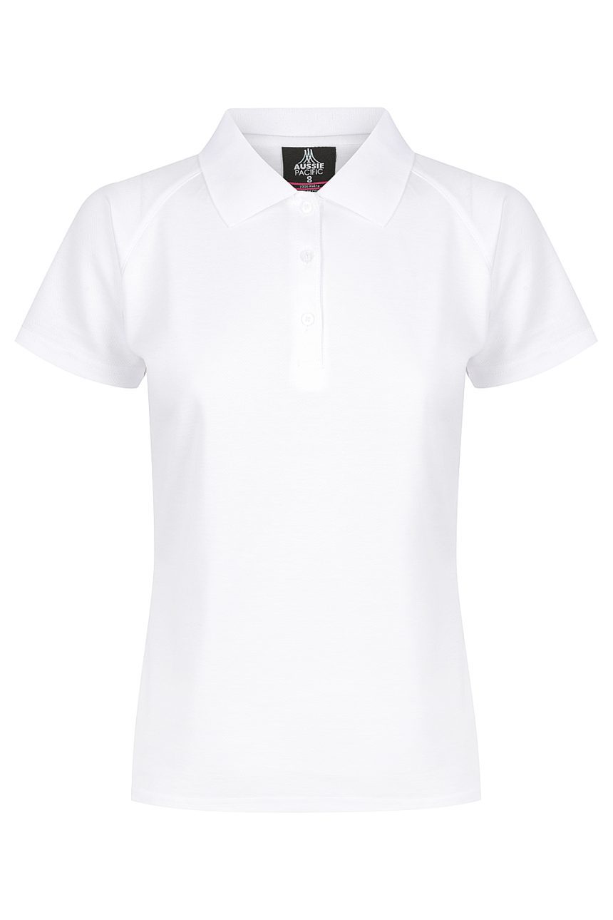 Front View of KEIRA LADY POLOS - W2306 -  sold by Ideal Workwear www.Idealworkwear.com.au