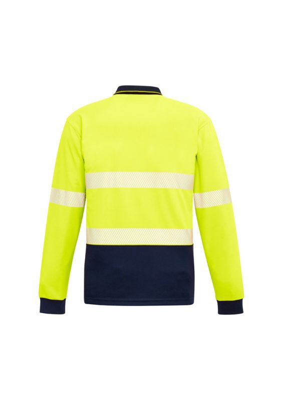 ZH530 - Unisex Hi Vis Segmented L/S Polo - Hoop Taped - Syzmik sold by Ideal Workwear  www.Idealworkwear.com.au