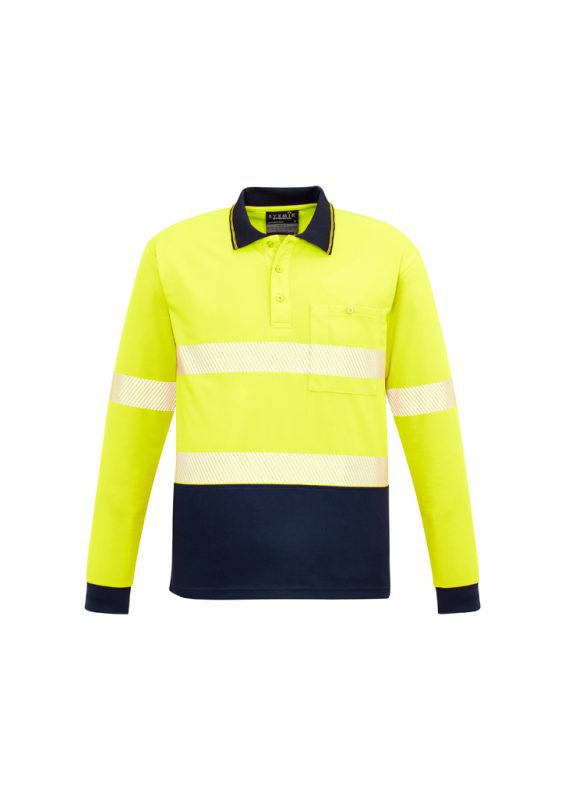 ZH530 - Unisex Hi Vis Segmented L/S Polo - Hoop Taped - Syzmik sold by Ideal Workwear  www.Idealworkwear.com.au