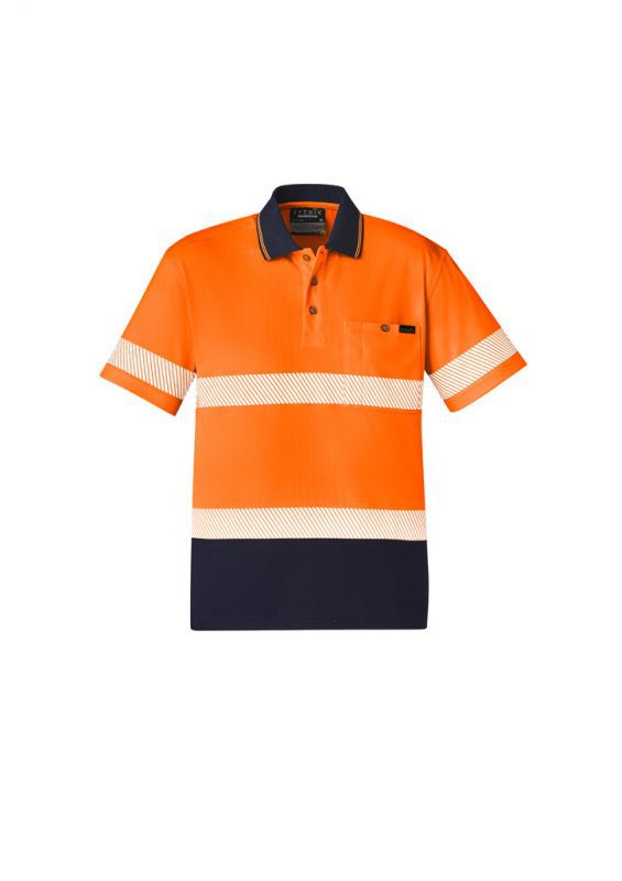 ZH535 - Unisex Hi Vis Segmented S/S Polo - Hoop Taped - Syzmik sold by Ideal Workwear  www.Idealworkwear.com.au