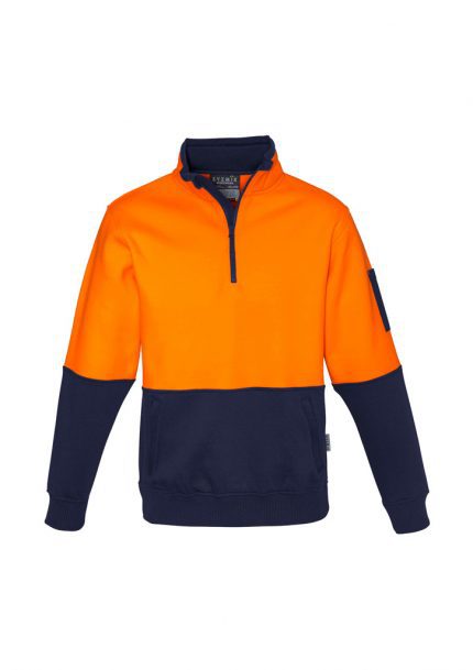 ZT476 - Unisex Hi Vis Half Zip Pullover - Syzmik sold by Ideal Workwear  www.Idealworkwear.com.au