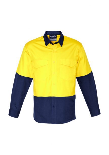 ZW128 - Mens Rugged Cooling Hi Vis Spliced Shirt - Syzmik sold by Ideal Workwear  www.Idealworkwear.com.au