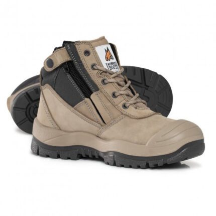 Mongrel 461060 Zip Side Safety Boot With Scuff Stone - MONGREL Ideal Workwear   Idealworkwear.com.au