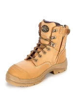 55-332Z 150MM WHEAT ZIP SIDED BOOT sold by Ideal Workwear www.Idealworkwear.com.au