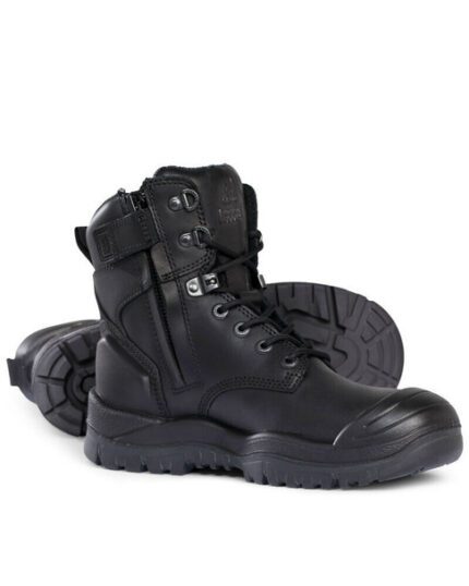 Mongrel R Series 561020 Black High Ankle ZipSider Boot - MONGREL Ideal Workwear   Idealworkwear.com.au