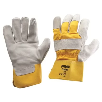 Pro Choice 940GY Yellow/GREY Leather Gloves Large sold by Ideal Workwear at www.Idealworkwear.com.au