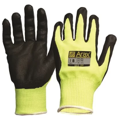 Pro Choice AFYN Araxa® Gold Nitrile Sand Dip ON HiVis Yellow Liner sold by Ideal Workwear at www.Idealworkwear.com.au
