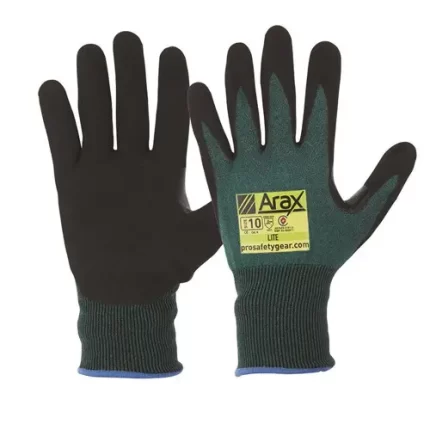 PRO CHOICE AGND ARAX® GREEN NITRILE SAND DIP PALM sold by Ideal Workwear at www.Idealworkwear.com.au