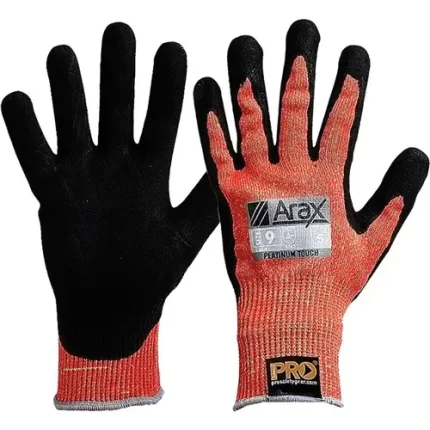 Pro Choice APNPUD Arax® Platinum PU/Nitrile Foam Dip On Red 13G Liner Glove sold by Ideal Workwear at www.Idealworkwear.com.au
