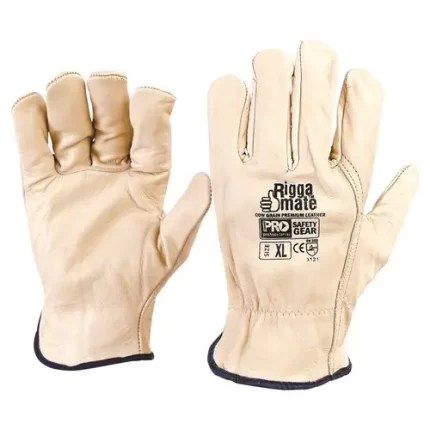 Pro Choice CGL41B Riggamate Beige Premium Cowgrain Gloves sold by Ideal Workwear at www.Idealworkwear.com.au