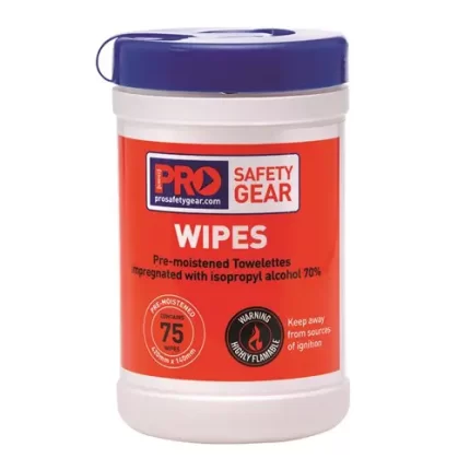 Pro Choice CW75 Isopropyl Wipes 75 Wipe Canister sold by Ideal Workwear at www.Idealworkwear.com.au