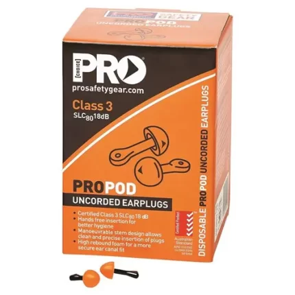 PRO CHOICE EPODU PROPOD UNCORDED EAR PLUGS 50 PAIRS sold by Ideal Workwear at www.Idealworkwear.com.au