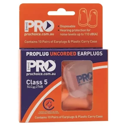 PRO CHOICE EPOU-10 PROBULLET DISPOSABLE UNCORDED EARPLUGS 10 PACK sold by Ideal Workwear at www.Idealworkwear.com.au
