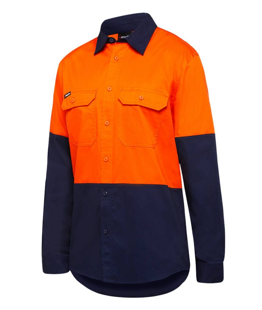 KingGee Mens Stretch Spliced Shirt - K04035 - KingGee sold by Ideal Workwear www.kingworkwear.com.au