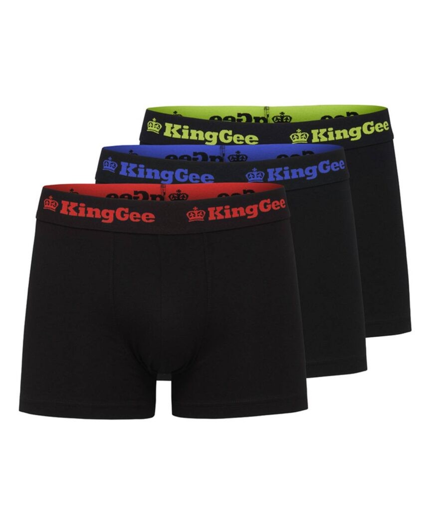 KingGee Mens Cotton Trunk 3 Pack - K09023 - KingGee sold by Ideal Workwear www.kingworkwear.com.au