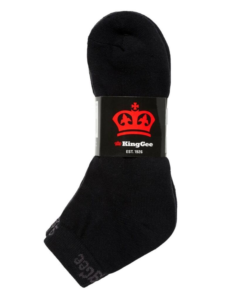 KingGee Mens Crew Cotton Work Sock - 5 Pack - K09035 - KingGee sold by Ideal Workwear www.kingworkwear.com.au
