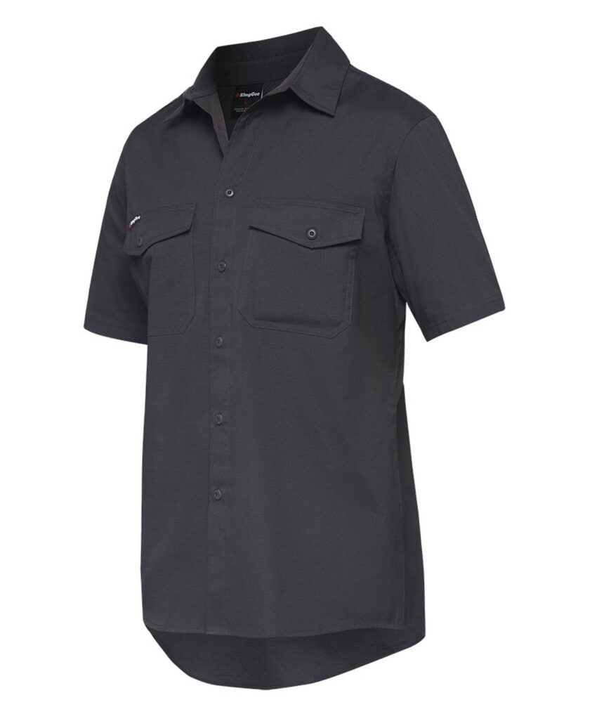 KingGee Mens Workcool 2 Shirt Short Sleeve - K14825 - KingGee sold by Ideal Workwear www.kingworkwear.com.au