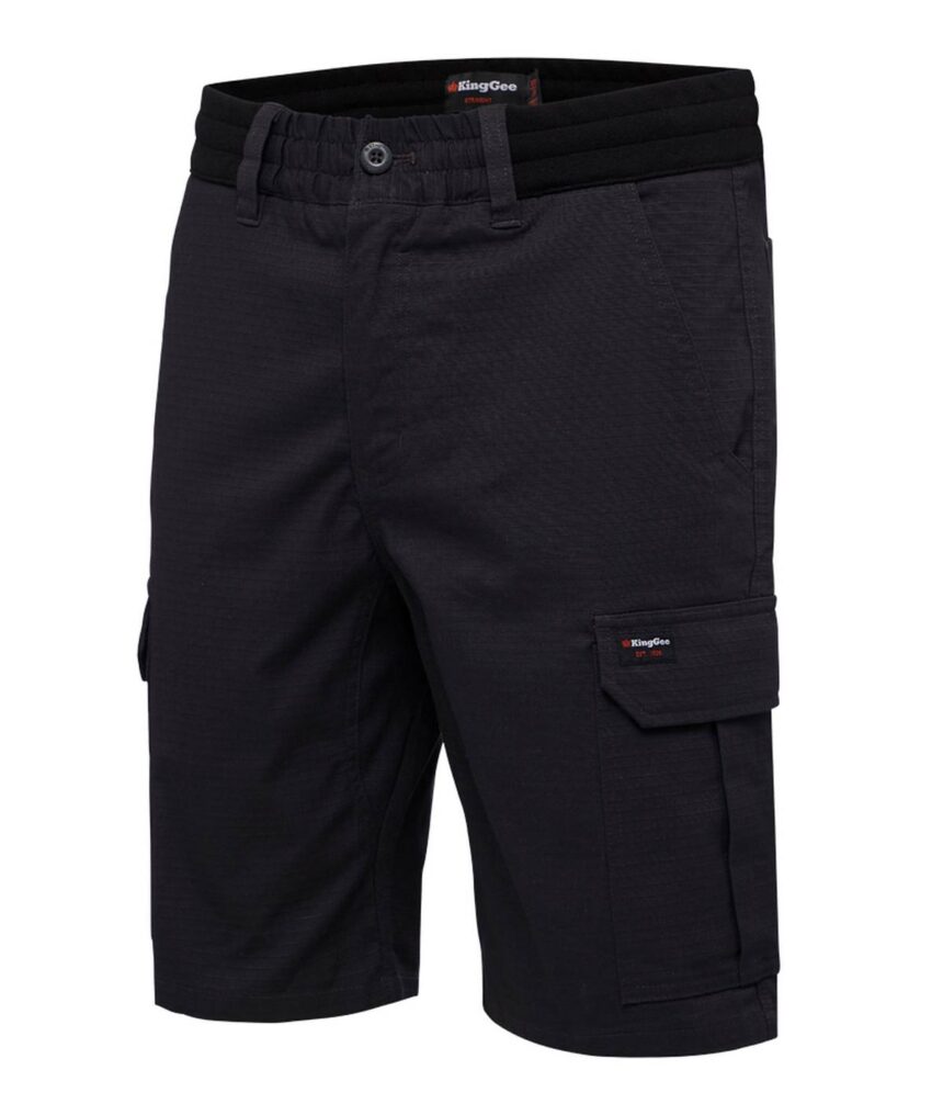 KingGee Mens Rib Comfort Waist Short - K17007 - KingGee sold by Ideal Workwear www.kingworkwear.com.au
