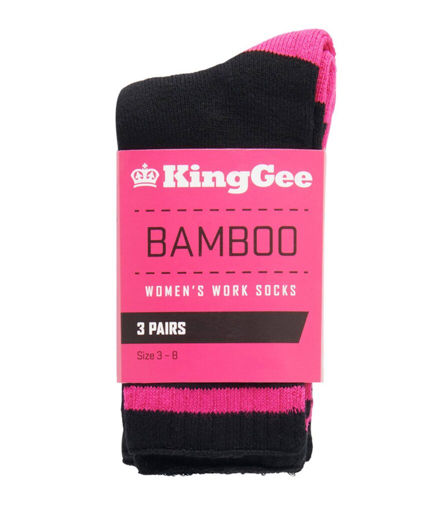 KingGee Womens 3 Pack Bamboo Socks - K49015 - KingGee sold by Ideal Workwear www.kingworkwear.com.au