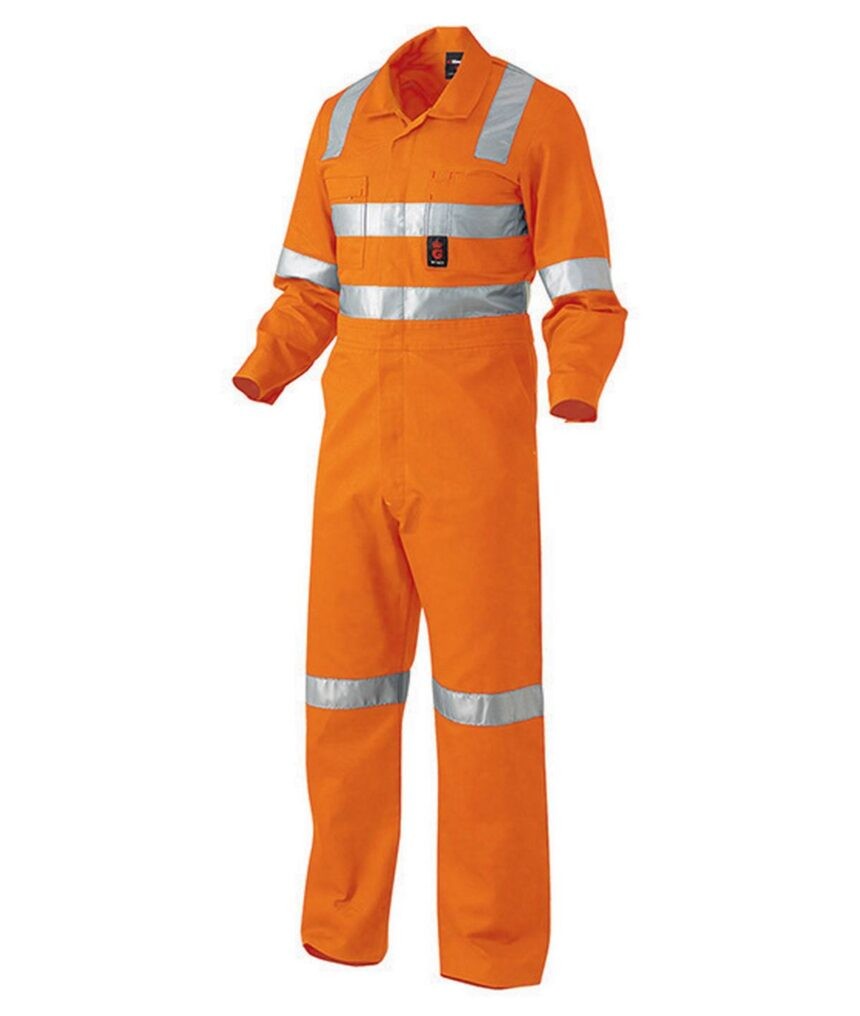 KingGee Mens Reflective Drill Overall X Pattern - K51015 - KingGee sold by Ideal Workwear www.kingworkwear.com.au