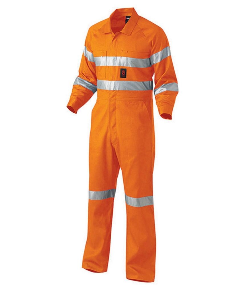 KingGee Mens Lightweight Reflective Drill Overall - K51305 - KingGee sold by Ideal Workwear www.kingworkwear.com.au