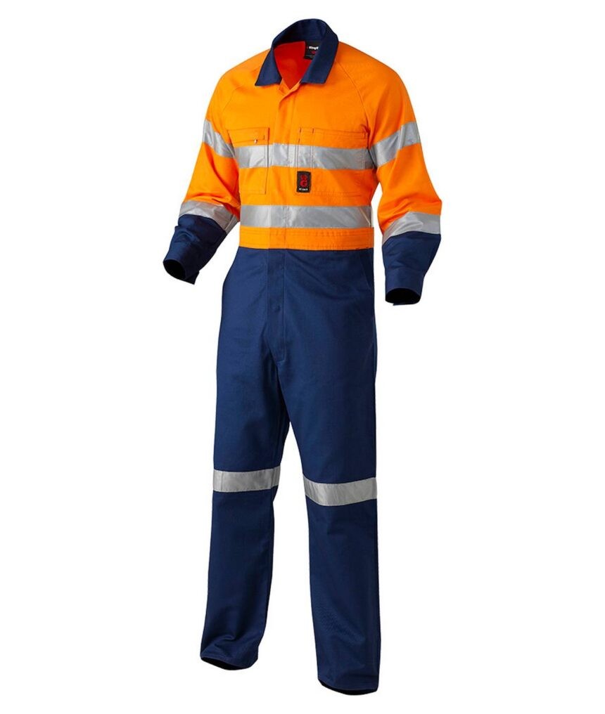 KingGee Mens Reflective Combination Drill Overall Spliced - K51525 - KingGee sold by Ideal Workwear www.kingworkwear.com.au
