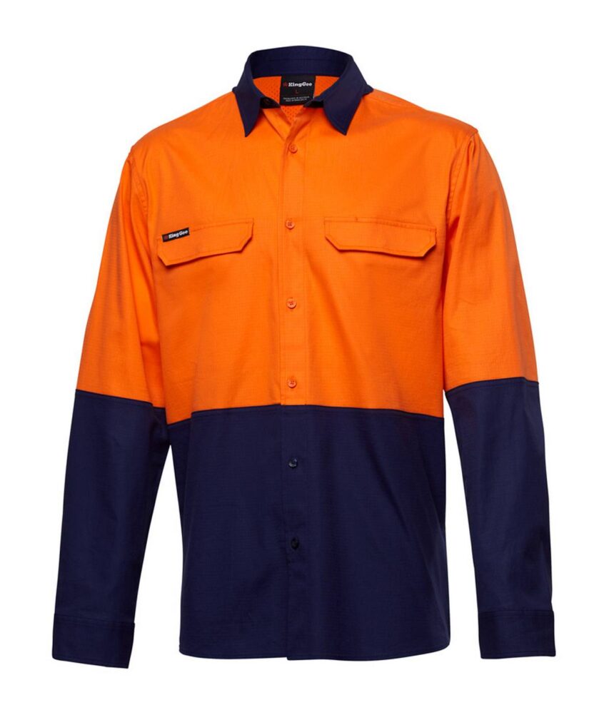 KingGee Mens Workcool Pro Spliced Shirt Long Sleeve - K54027 - KingGee sold by Ideal Workwear www.kingworkwear.com.au