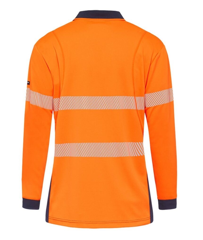 KingGee Mens Workcool Hyperfreeze Spliced Polo Long Sleeve Taped - K54225 - KingGee sold by Ideal Workwear www.kingworkwear.com.au