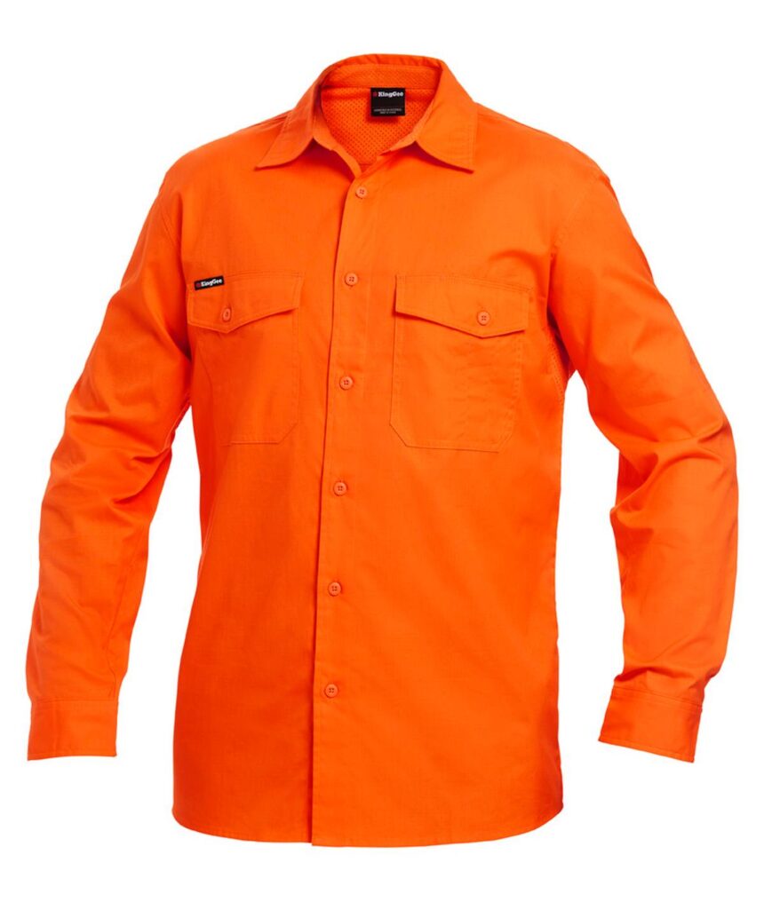 KingGee Mens Workcool 2 Shirt Long Sleeve - K54805 - KingGee sold by Ideal Workwear www.kingworkwear.com.au