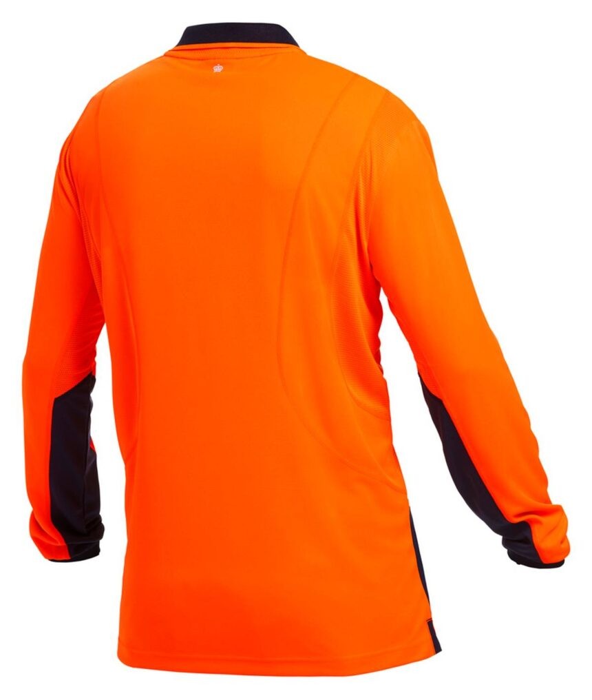 KingGee Mens Workcool2 Spliced Polo Long Sleeve - K54840 - KingGee sold by Ideal Workwear www.kingworkwear.com.au
